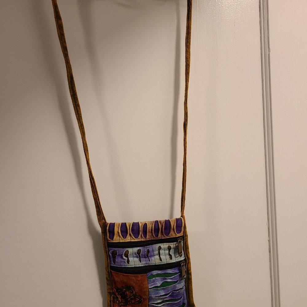 Bohemian Patchwork Denim Crossbody - image 2